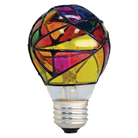 Ge 25 Watt Incandescent A19 Stained Glass Light Bulb 25asg Cdpq15