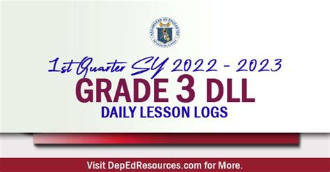 Daily Lesson Log Grade Deped Resources