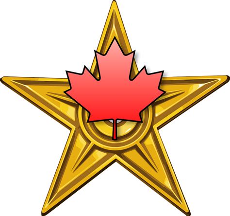 Canadian Barnstar Gold Clipart Free Download Transparent Png