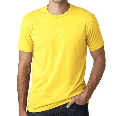 5381 Plain Yellow T Shirt Mockup Download Free