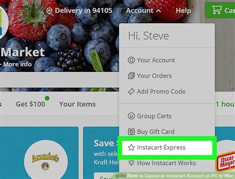 Steps To Cancel Instacart Account