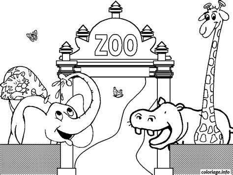 Coloriage Dessin Animaux Zoo Plein D Animaux Dessin Animaux à Imprimer
