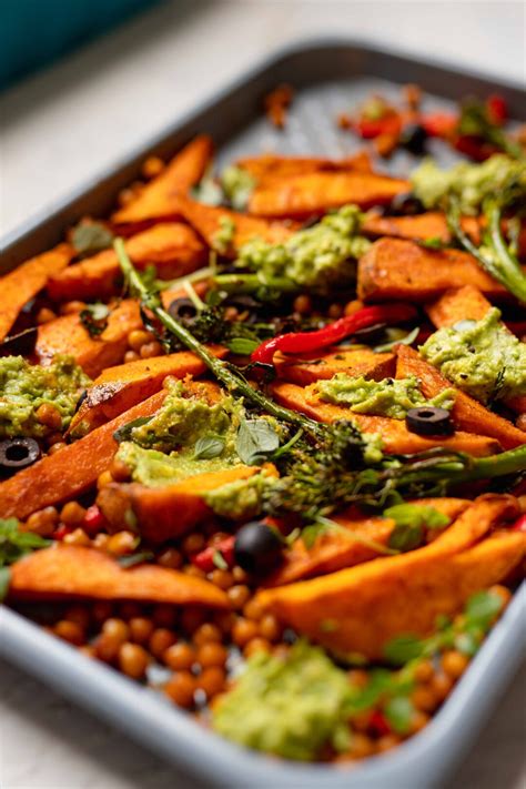 Cumin Roasted Sweet Potato And Chickpea Tray Bake Lucy And Lentils