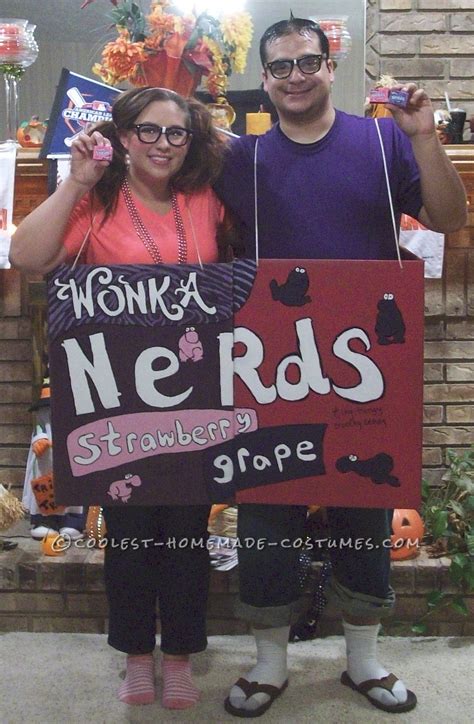 Cool Diy Couple Costume Willy Wonka Nerds Candy Couple