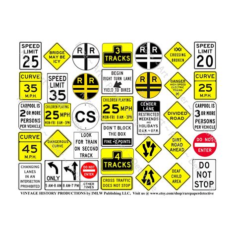 Road Sign Party Stickers Of Highway And Roadway Signs Vacation Etsy