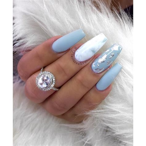 Pink And Blue Marble Nails Water Marble For Short Nails Water Marble