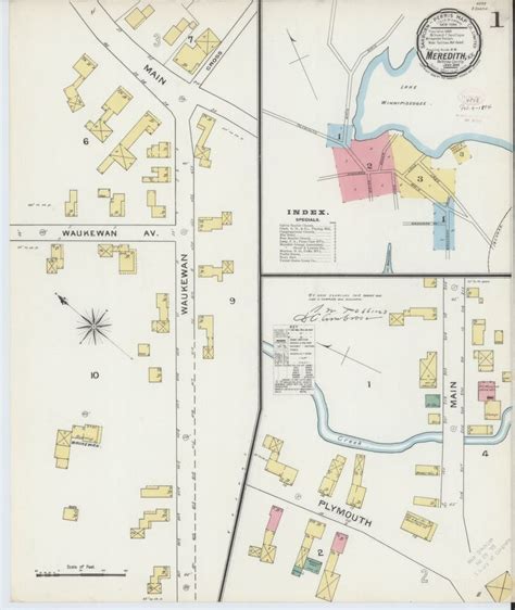 Sanborn Fire Insurance Map From Meredith Belknap County New Hampshire
