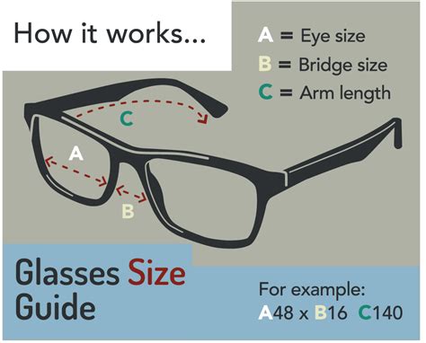 Glasses Size Guide Designer Glasses