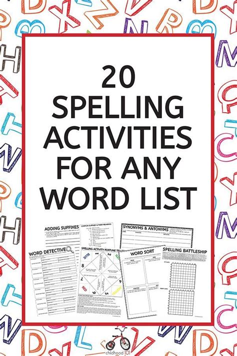 Spelling Practice Activities Teaching Spelling Spelling Lists Word
