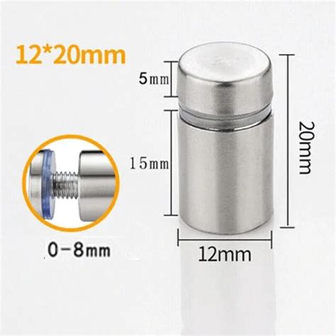 20pcs Stainless Steel Advertising Nail 20mm Round Head Sign Standoff