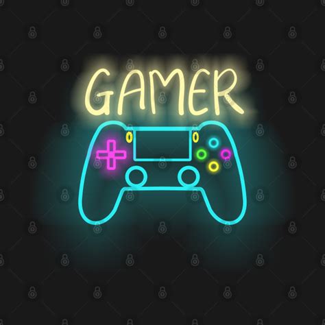 Neon Gamer With Neon Controller Neon Gamer Controller T Shirt