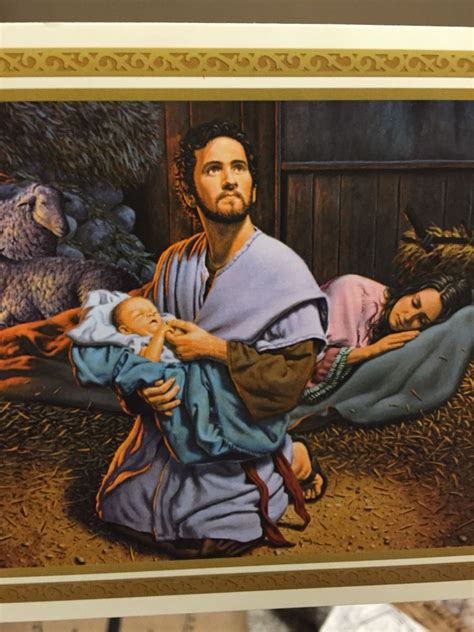 St Joseph Holding Baby Jesus Mary Sleeping Inthevanmeaning