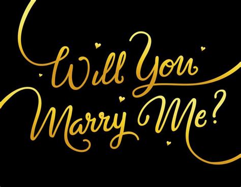 (will you marry me?) woman sometimes can ask man: Will You Marry Me Lettering - Download Free Vectors ...