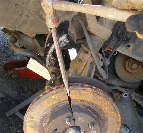 Both brake drums and brake rotors are made of cast iron. How to remove rusted & seized brake discs/rotors Honda CRV ...