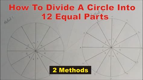 How To Divide A Circle Into 12 Equal Parts 2 Easy Methods Using A