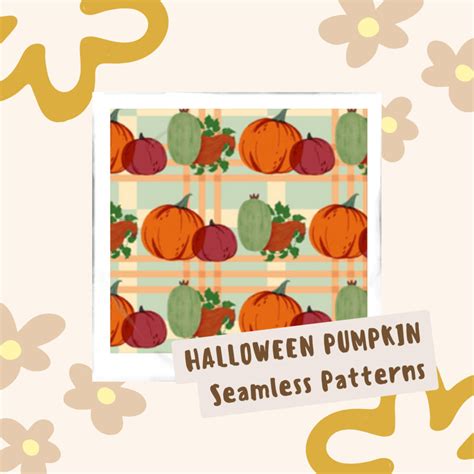 12 Pumpkin Patterns Halloween Masterbundles