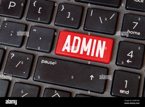 Admin Word In Red Keyboard Buttons Stock Photo Alamy