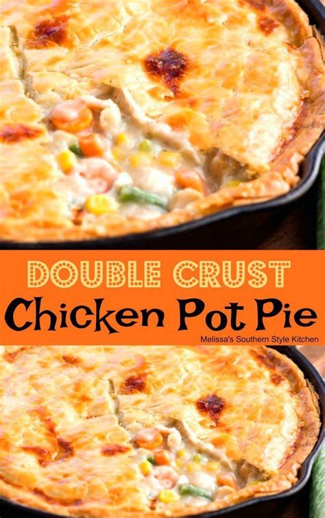 I'm making a dinner/desert party tomorrow and there's one vegan in the bunch. Double Crust Chicken Pot Pie | Recipes, Chicken pot, Chicken pot pie recipes