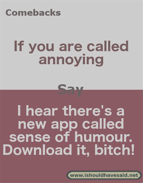 What To Say When Someone Says You Re Annoying I Should Have Said