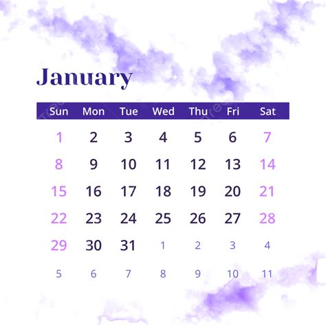 Watercolor Calendar January 2023 Calendar January 2023 Png And