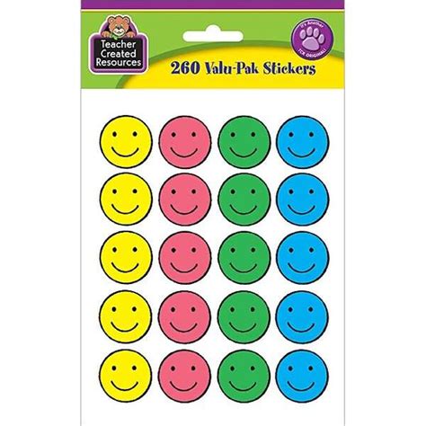 Happy Face Stickers Valu Pak Tcr6632 Teacher Created Resources