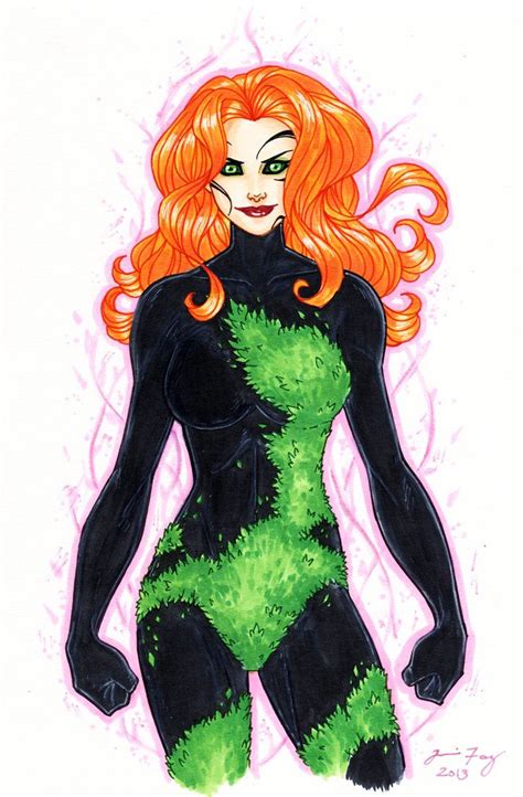 Poison Ivy Hand Colored Poison Ivy Dc Poison Ivy Hand Coloring