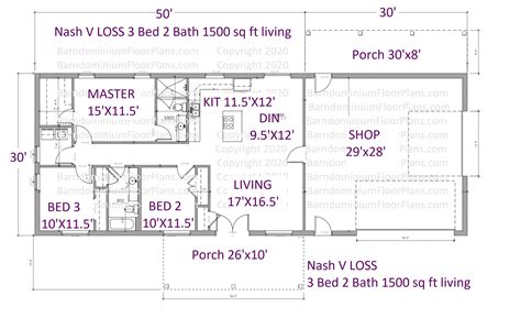 34 30 X 50 Barndominium Floor Plans Mercymelitta