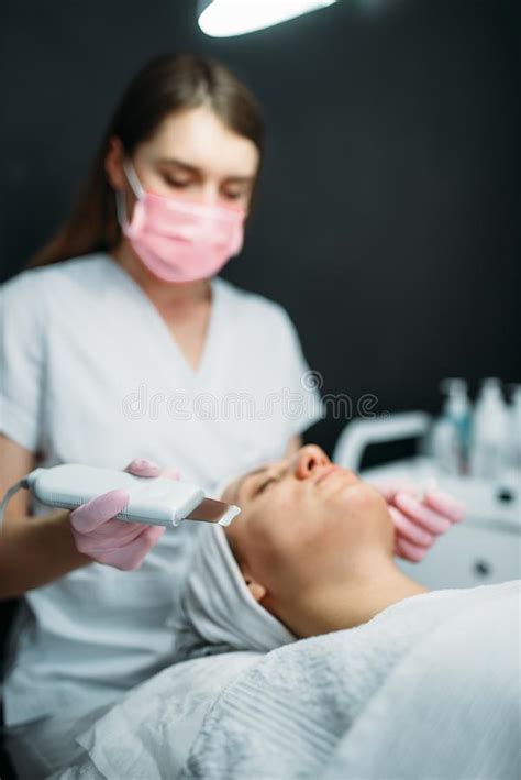 Getting Rid Of Wrinkles In Cosmetology Clinic Stock Image Image Of