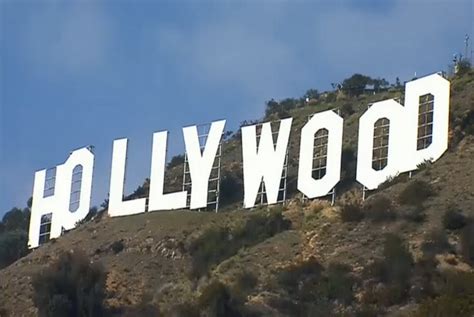 Webová Kamera Los Angeles Nápis Hollywood Pohled Z údolí Severní