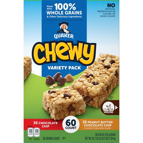 Quaker Chewy Granola Bar Variety Pack Smartlabel