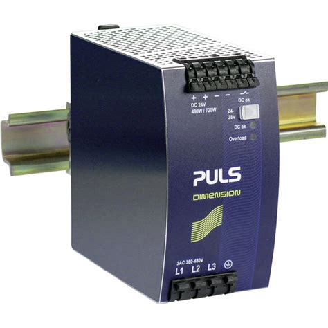 Puls Qt20241 Dimension Din Rail Power Supply 24v Dc 20a 480w 3 Phse