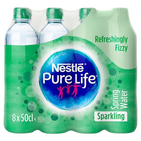 Nestle Pure Life Sparkling Spring Water 8x500ml Back To