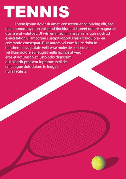 Premium Vector Tennis Tournament Poster Design Vector Template
