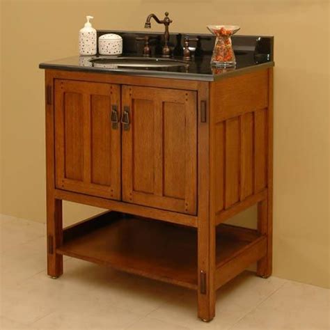 You might think that mission style bathroom vanities, which have been used in homes for more than 100 years, would have no place in the modern home; 30" American Craftsman Vanity Cabinet with Undermount ...