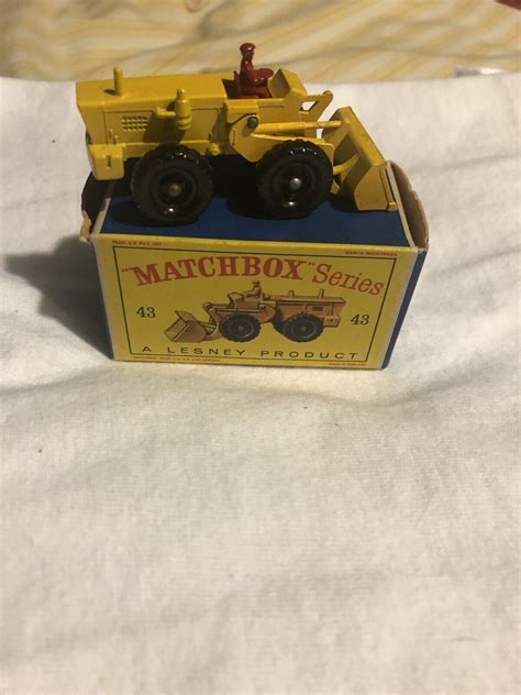 Vintage Lesney Matchbox 43 Aveling Barford Tractor Shovel Mint Boxed