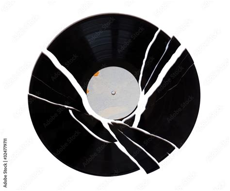 Broken Vinyl Record Stock Photo Adobe Stock