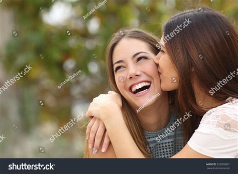 Two Sisters Kissing Stock Photos Images And Photography Shutterstock