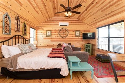 This cabin has 1 bathroom with a shower. Live Oak Creek Cabins Zac's Cabin | Fredericksburg ...