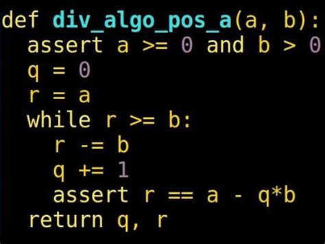 Integer Division Algorithm Python Code Youtube