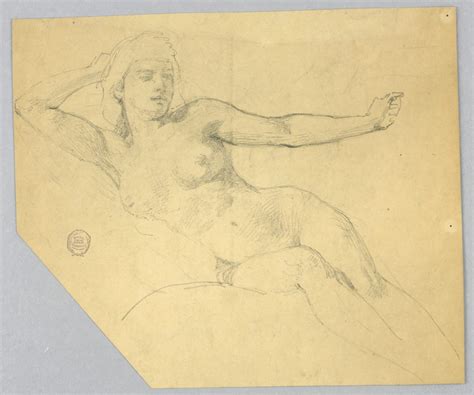 Sketch Of A Female Nude By Francis Augustus Lathrop