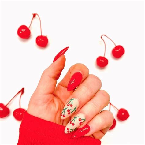 30 Best Spring Cherry Nail Design Ideas Acrylic Nail Designs 2023 In