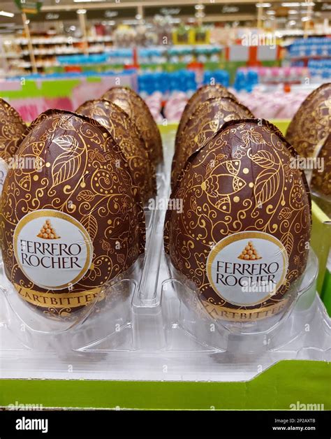 Ferrero Rocher Chocolate Easter Eggs In A Supermarket Stock Photo Alamy