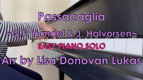 Passacaglia Easy Piano Solo Piano Cover Sheet Music Youtube