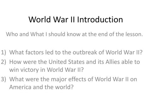 Ppt World War Ii Introduction Powerpoint Presentation Free Download
