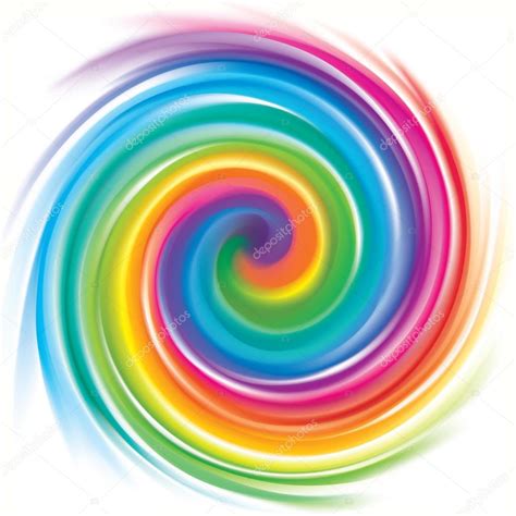 Vector Backdrop Of Spiral Rainbow Spectrum — Stock Vector © Marinka