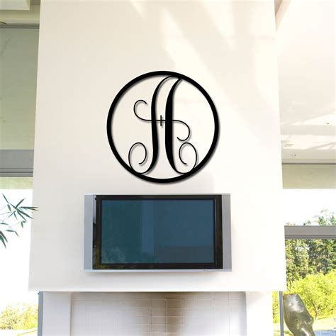 Metal Letters For Wall Metal Initial Sign Initial Wall Etsy