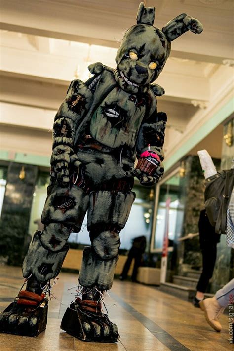 Fnaf Cosplay Springtrap Kostuum Spel Cosplay Vijf Nachten Bij Etsy