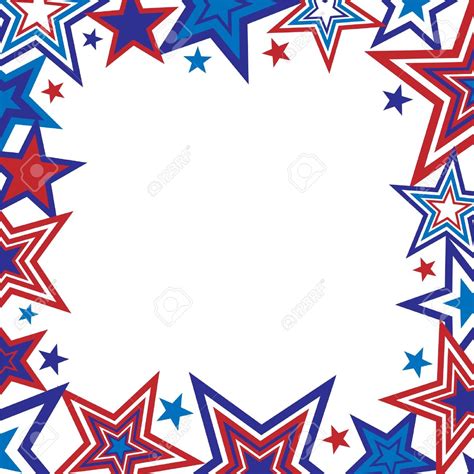 Printable Red White And Blue Stars