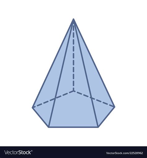 Isolated Pentagonal Pyramid Royalty Free Vector Image