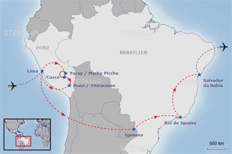 Tripadvisors brasilien karte mit hotels, pensionen und hostels: StepMap - 0022d_PERU, BRASILIEN: ANDEN & MEER 2020 ...